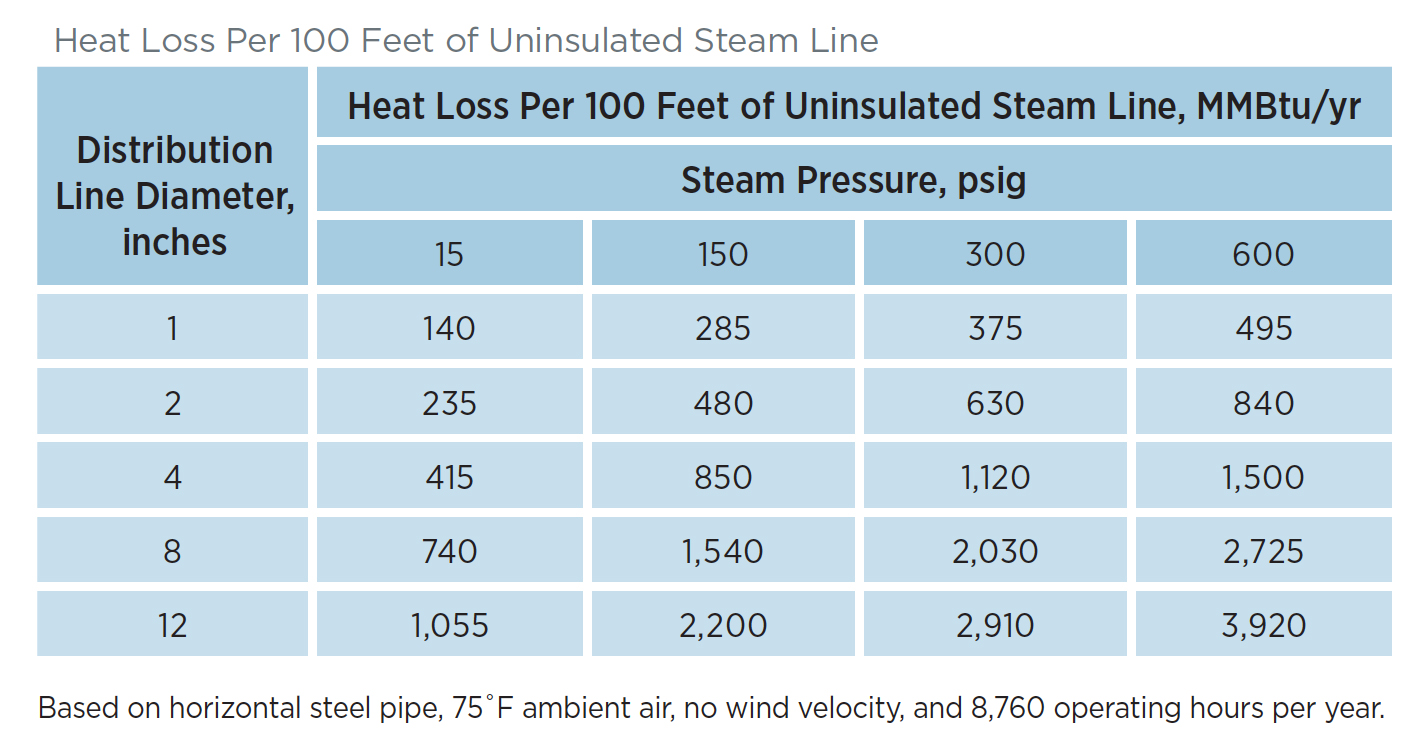 Uninsulated Steam Distribution 